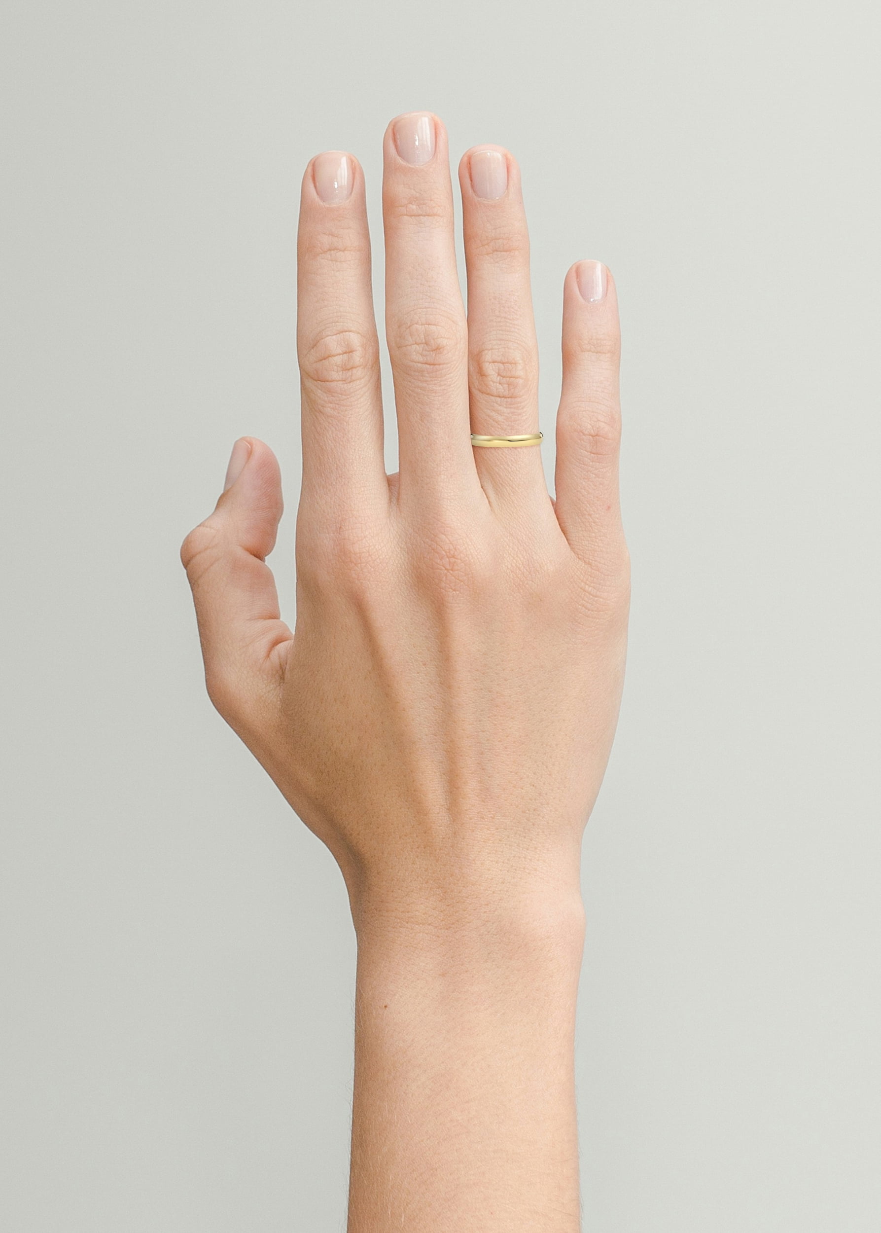 Amanda Rose Collection Ladies Solid 10K Yellow Gold 3mm Traditional Fit Plain Wedding Band Size 5.5