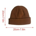 thumbnail image 3 of Bonnet Tricoté Style Simple Confortable Exquis Chapeaux de Mode pour Femmes Hommes Couvre-Chef Accessoire pour Vêtements Décoration Robe Marron, 3 of 6