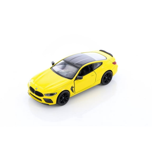 BMW M8 Competition Coupe, Yellow - Kinsmart 5425D - 1/38 scale Diecast Model Toy Car