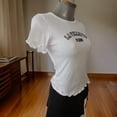 thumbnail image 2 of Camiseta de Manga Corta Color Blanco con Estampado "la Villete Paris" Talla Grande, 2 of 3