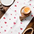 thumbnail image 3 of Galentine's Day Table Runner 108 Inches, Pink Gnomes Love Heart Balloon Tree Branch Bed Runner Dresser Scarves Tabletop for Indoor Outdoor Parties/Ceremony/Banquet, 13"x 108", 3 of 9