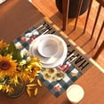 thumbnail image 2 of Linen Happy Fall Placemats Set of 4 Autumn Table Mats Black White Plaid Thanksgiving Harvest Truck Home Kitchen Table Decorations and Supplies-12×18'''', 2 of 5