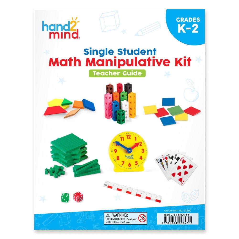 hand2mind Individual Student Manipulative Kit For Kids Ages 5-7, Individual Practice For Children At Home Or Classroom, Homeschool Supplies (Set of 4)