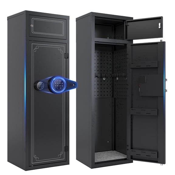 Sapital 10-12 Gun Safe with Touchscreen Lock, Cold Rolled Steel Rifle Cabinet and Adjustable Gun Rack