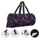 thumbnail image 3 of Balery Purple Butterfly Bolsa de Gimnasio para Mujeres y Hombres, Bolsa de Viaje Impermeable, Bolsa de Fin de Semana con Compartimento para Zapatos y Bolsillo Húmedo, 3 of 6