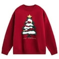 thumbnail image 3 of Ugly Christmas Sweater Women Xmas Tree Pattern Cute Winter Holiday Knit Sweaters Oversized Crewneck Casual Pullover Tops, 3 of 4