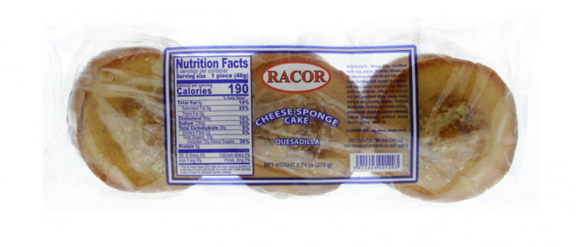Racor Cheese Sponge Cake 9.74oz Quesadilla (Pack of 4)