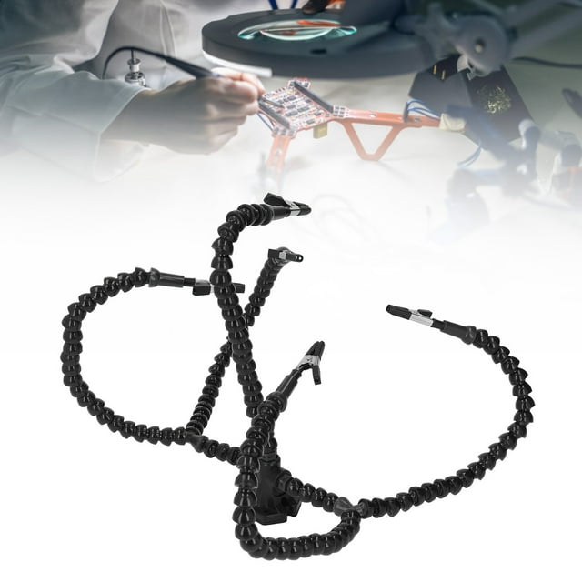 Estacia de Soldadoura Helping Hands, Herramienta de Soldadoura de Tercera Mano, Soporte para PCB Con 5 Brazos Flexibles, Soldados Estable Antideslizante, Manos Amigas para