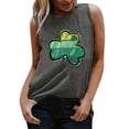 thumbnail image 2 of Baqcunre Womens Tops,St. Patrick's Day Print Tee Sleeveless Round Neck T-shirt Casual Tank Tops,St. Patrick's Day Shirts for Women Womens Holiday Tops,Graphic Tees for Women Dark Gray S-XXL, 2 of 6