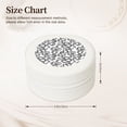 thumbnail image 2 of Naloa Hand Drawn Snake Round Jewelry Box, Travel Jewelry Organizer, 3.9 x 3.9 x 2in Jewelry Storage Box for Women-White, 2 of 7