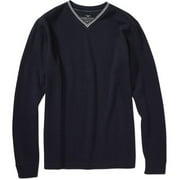 Angle View: Faded Glory - Big Men's Organic Cotton Long-Sleeve V-Neck Knit Pullover