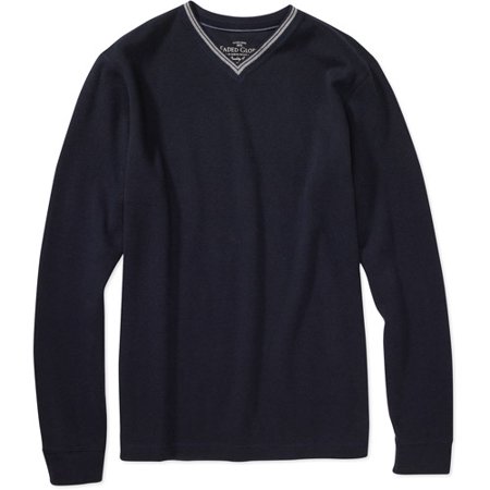 Faded Glory - Big Men's Organic Cotton Long-Sleeve V-Neck Knit Pullover
