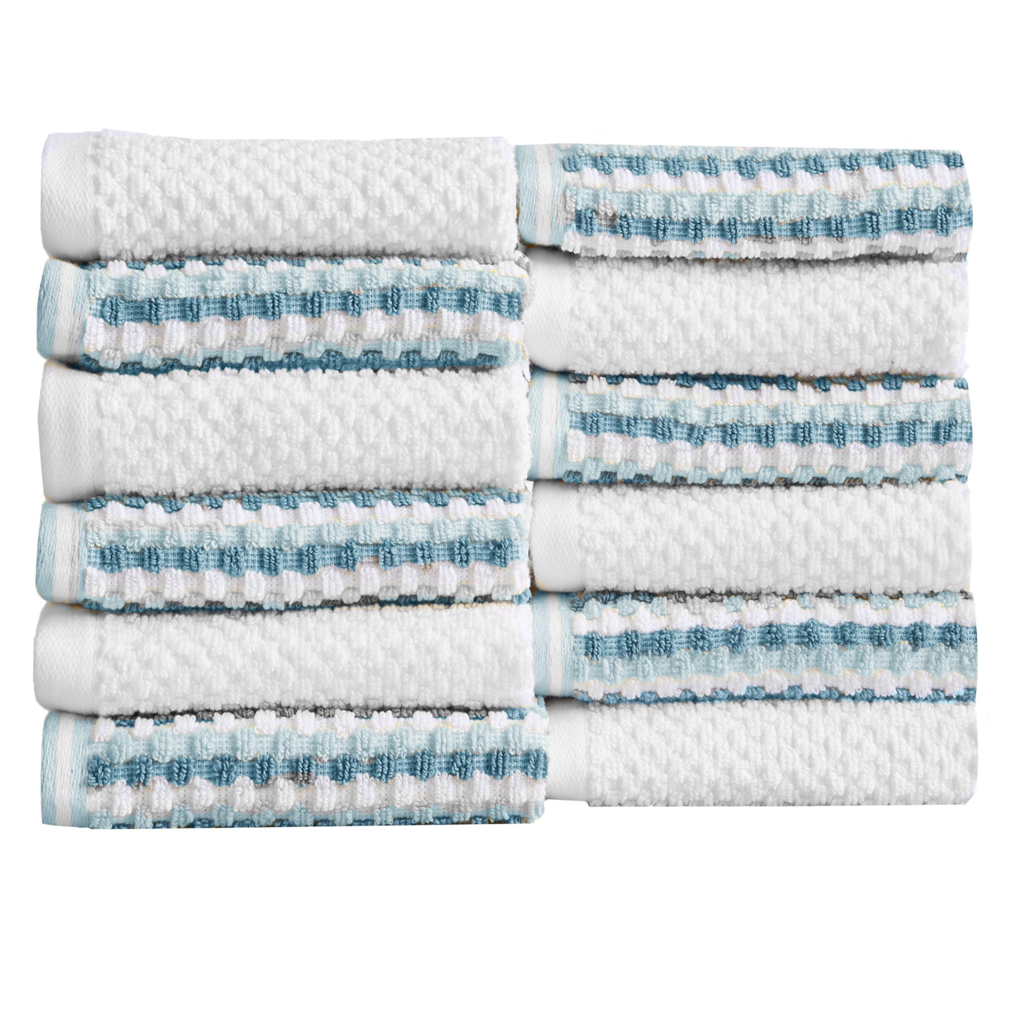 Great Bay Home 100 Cotton MultiStriped Bath Towel Sets