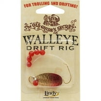 Lindy Old Guides Secret Drift Rig Fishing Lure Rig Hammered Brass Flame 36 in