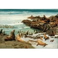 thumbnail image 2 of Bierstadt, Albert 18x14 White Modern Wood Framed Museum Art Print Titled - Seal Rocks, Farallons, 2 of 4