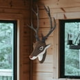 thumbnail image 3 of Wall Mounted Fake Deer Head Handmade Rustic Deer Antlers for Home Decoration, 3 of 6