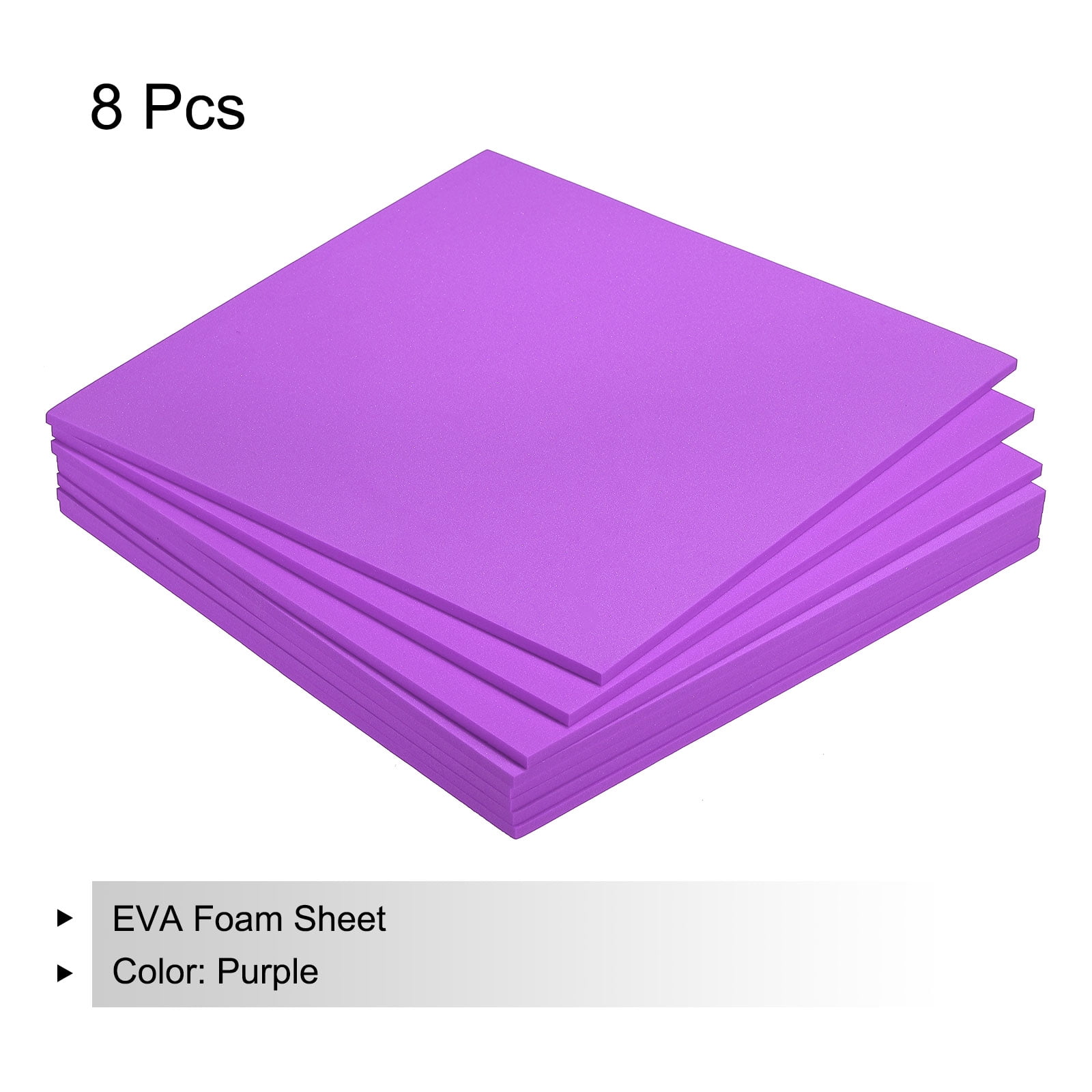 EVA Foam Sheets Purple 9.8 Inch x 9.8 Inch 5mm Thick Crafts Foam Sheets 8Pcs