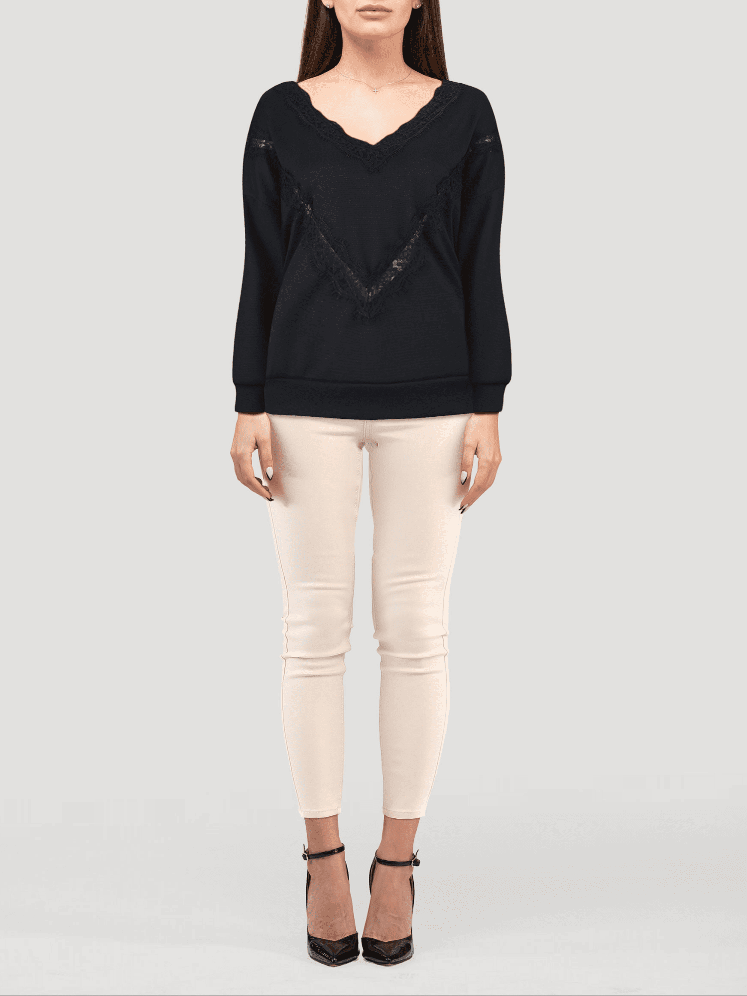 Sonja By Sonja Morgan Women's Emma Lace V-Neck Top