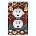 thumbnail image 1 of Metal Light Switch Plate Cover Safari African Tribal Art Pattern Brown SFR057, 1 of 13