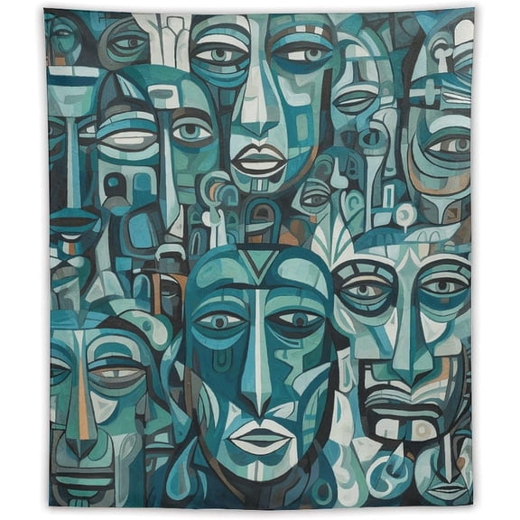 Tapestry Wall Hanging 50*60 in Decorates Tapestrys for Bedroom Green Painting Wall Tapestry Soft Aesthetic Wall Decor Tapestries for Living Room Personalized Wall Blanket