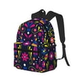 thumbnail image 2 of Vsdgher Colorful Mexican Print Unisex Large Capacity Bookbag Schoolbag Casual Daypack for High School/College/Teens/Travel/Work, 2 of 8