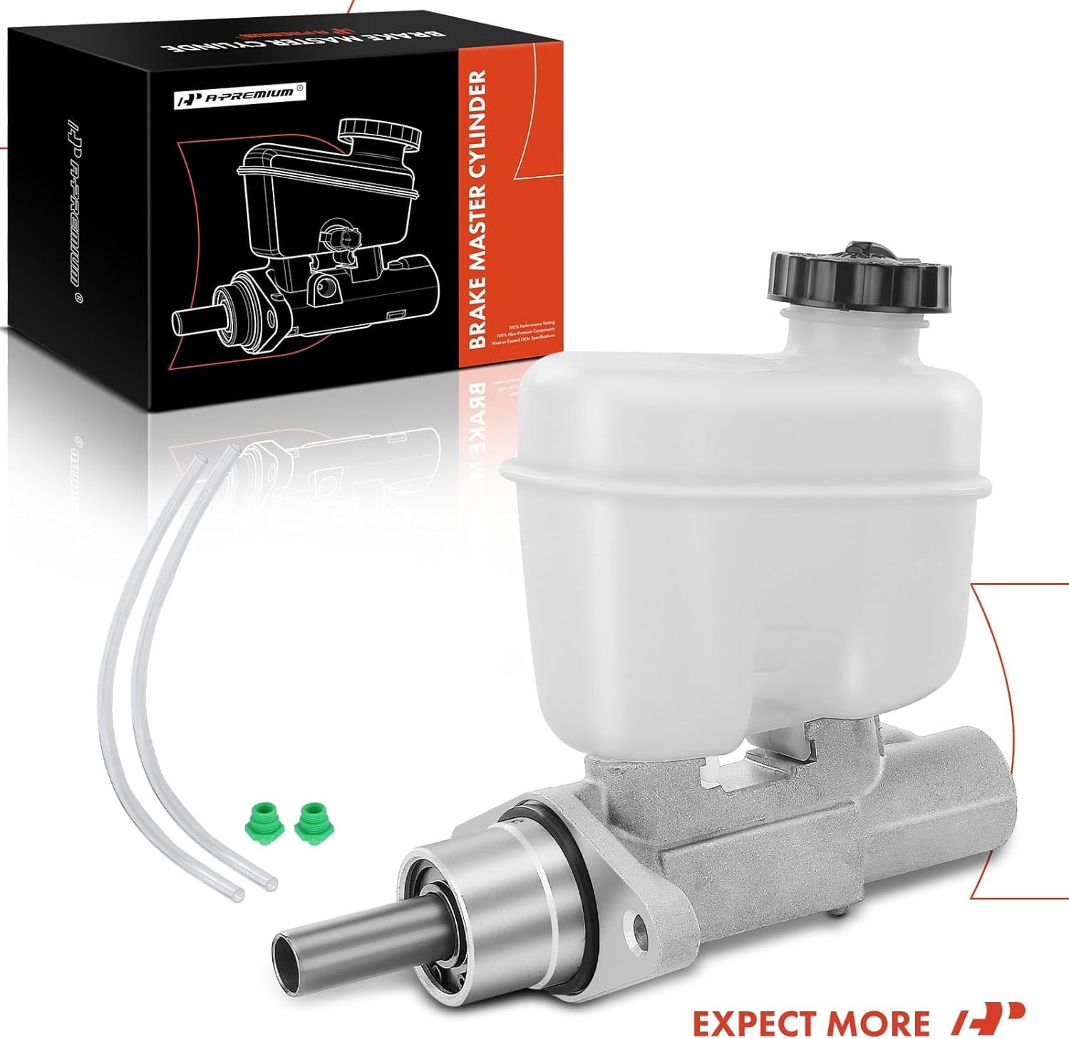 A-Premium Brake Master Cylinder with Reservoir and Cap Compatible with Jeep Vehicles - For Grand Cherokee 1999 2000 2001 2002 2003 2004 - Replaces 5011260AA, 5011260AB