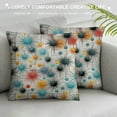 thumbnail image 3 of COMIO  Throw Pillow Cover Square Cushion Pillowcase Retro Starbursts A Go Decorative Pillow Case Home Decor Hidden Zipper Cushion Gift for Home Sofa, 3 of 5