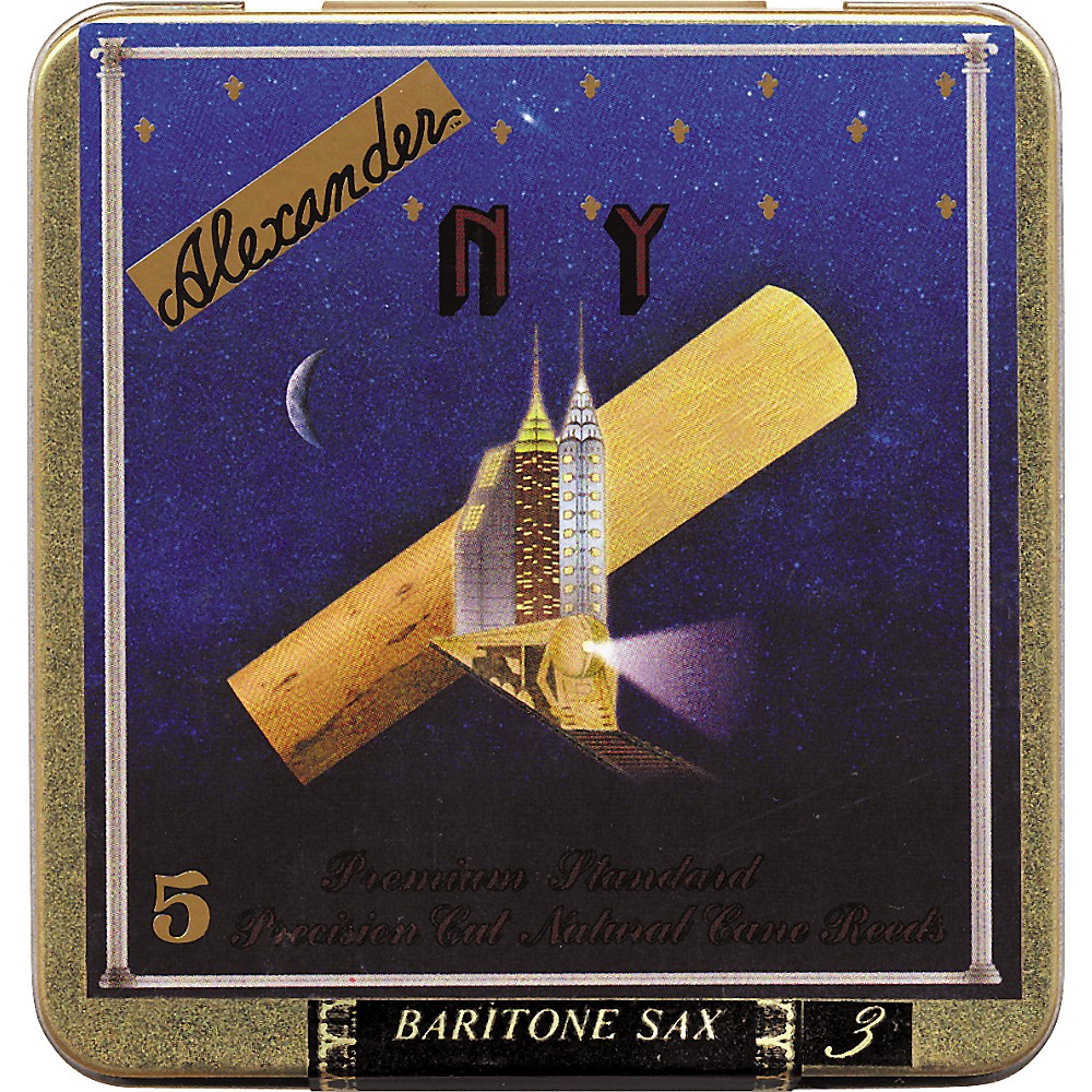 "NY" Baritone Saxophone Reeds Box of 5 3.5
