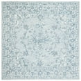 thumbnail image 4 of SAFAVIEH Micro-Loop Britton Floral Bordered Wool Area Rug, Light Blue/Ivory, 5' x 8', 4 of 5