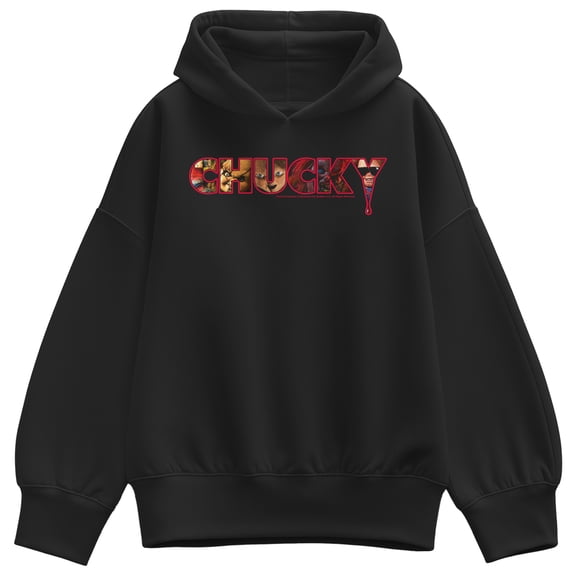 Chucky - Logo - Women's Oversized Fleece Hoodie Sweatshirt