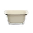 thumbnail image 1 of Cesta para lavar frutas, bandeja para servir, colador de cocina, colador, recipiente de drenaje para limpieza blanco, 1 of 9
