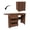 Walnut-45.67", variant on Montary 45.67" 4-in-1 Folding Sewing Table with Lockable Wheels and Cabinet - Multipurpose Craft Station, Computer Desk,Kitchen Storage & Side Desk with Compact Design for Apartments,Black