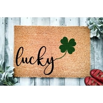 Lucky Shamrock Doormat | St. Patrick's Day Housewarming Gift Door Mat | Custom Doormat Closing Gift | Welcome Doormat | St Paddys Day