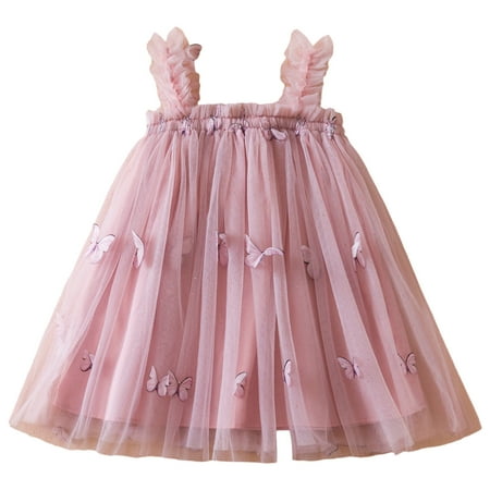 

Elainilye Fashion Princess Dresses for Girls Little Girls Fairy Dress Tulle Skirt Toddler Girl Performance Dress Sizes 6M-4Y