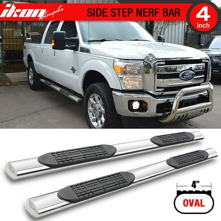- Ikon Motorsports Running Boards for 96-16 F250 F350 450 550 Supercrew Cab 4Inch Stainless Steel