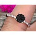 thumbnail image 5 of Round Cut 1.50 Carat Black Diamond Moissanite Engagement Ring 10k White Gold Anniversary Gift for her, 5 of 5