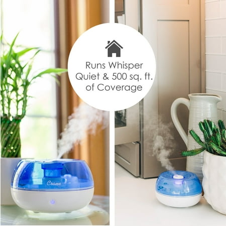CRANE - 0.2 Gal. Personal Ultrasonic Cool Mist Humidifier - Blue/White