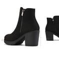thumbnail image 4 of Botas DREAM PAIRS Z0EY-2 para mujer negras con tacón de 9 cm en el tobillo, 4 of 6
