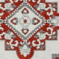 thumbnail image 5 of HomeRoots 591721 9 x 12 ft. Red & Beige Medallion Washable Indoor & Outdoor Rectangle Area Rug, 5 of 5