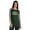 Heather Dark Green, variant on Masked & Vaccinated Funny Pro-Vaccine Boat Neck T-shirt For Womens