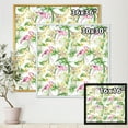thumbnail image 4 of Designart 'Yellow Flowers, Tropical Foliage With Flamingo IV' Modern Framed Canvas Wall Art Print, 4 of 5