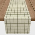 thumbnail image 3 of Creative Products Green and Cream Check 16 x 90 Cotton Twill Table Runner, 3 of 3