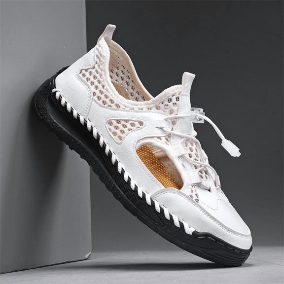 Buckle-Lace Mesh Outdoor Hiking Shoes