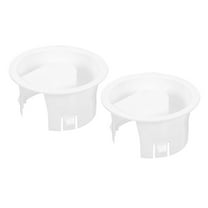 WORGEOUS 2 Pcs Glass Jug Spare Lid Cup Cooler Lid .70X7.70X4.00CM White