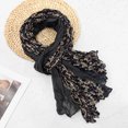 thumbnail image 2 of Cekizud Scarves for Women Two-tone Spliced Cotton Linen Scarf Korean Style Versatile Long Neck Wrap, 2 of 3