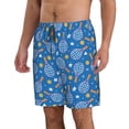 thumbnail image 2 of KLL Tennis Men's Casual Summer Beach Shorts Hawaiian Shorts with Pockets-XX-Large, 2 of 5
