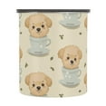 thumbnail image 2 of Tea Cup Dog Airtight Coffee Bean Canister 17oz Food Storage Containers with Lids For Gournd, Tea, Sugar, Flour, Rice, Cereal, Candy Cookie Jar, 2 of 8