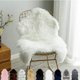 thumbnail image 2 of Funda para silla de piel de oveja sintética suave de lujo, cojín para asiento, alfombras de piel de felpa para dormitorio, 2 pies x 3 pies, blanco, 2 of 8