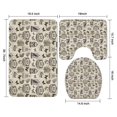 thumbnail image 3 of Beige Curiosity Shoppe Pattern Bathroom Rugs Sets 3 Piece,Toilet Cover Set,Absorbent Non Slip Bathroom Mats Sets with U-Shaped Contour Rug Toilet Rug Set, 3 of 5