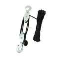 thumbnail image 1 of segolike Rope Hoist Lifting Heavy Objects, Sturdy, Metal Wheels Bearing Structure, Heavy Duty, Professional Rope Hoisting Pulley Block , 3 Wheel Black Rope, 15m Rope, 1 of 9